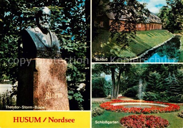 Husum Nordfriesland Theodor Storm Büste Denkmal Schloss Sch