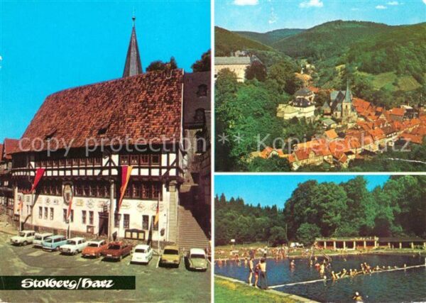 Stolberg Harz Rathaus Waldbad Freibad Landschaftspano