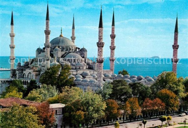 Istanbul Constantinopel Sultanahmet Camii Blaue Moschee Meerbli