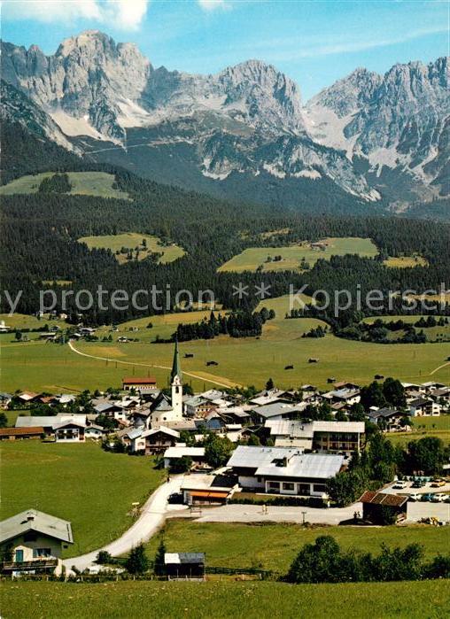 Ellmau Tirol Sommerfrische Blick zum Wilden Kaiser K