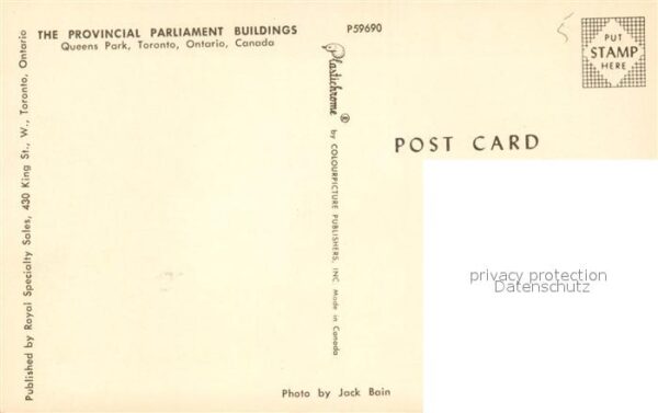 Toronto Canada Queens Park Provincial Parliament Build – Bild 2
