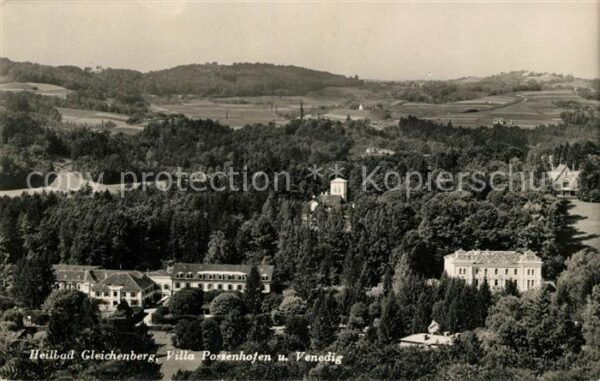 Bad Gleichenberg Panorama mit Villa Possenhofen und Vene