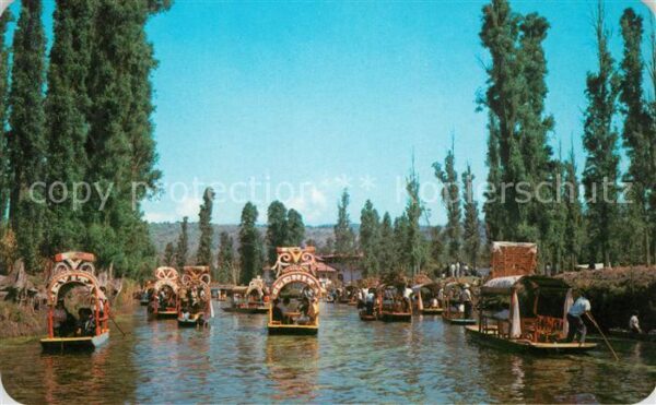 Xochimilco Trajineras decoradas con flores Jardine