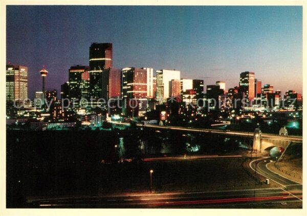 Calgary Skyline from across the Bow River at ni