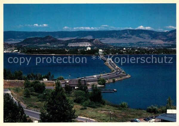 Kelowna Floating Bridge with west side of Okana
