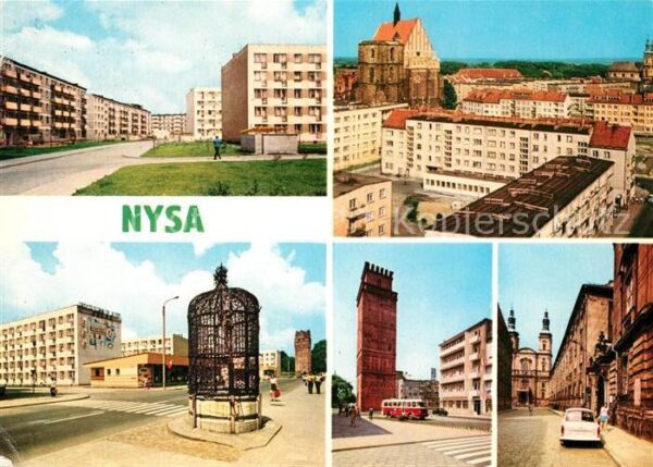 Nysa Wohnsiedlung Innenstadt Turm Schöner Br