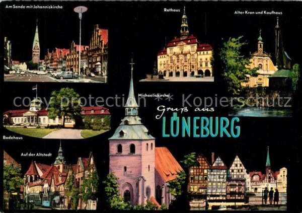 Lueneburg Am Sande Johanniskirche Rathaus Alter K