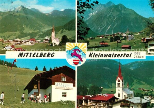 Mittelberg Kleinwalsertal Gesamtansicht mit Alpenpanorama Berghau