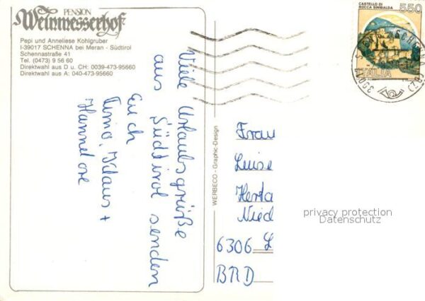 Schenna Meran Pension Weinmesserhof – Bild 2
