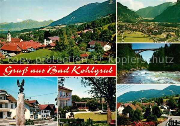 Bad Kohlgrub Gesamtansicht mit Alpenpanorama Viadukt