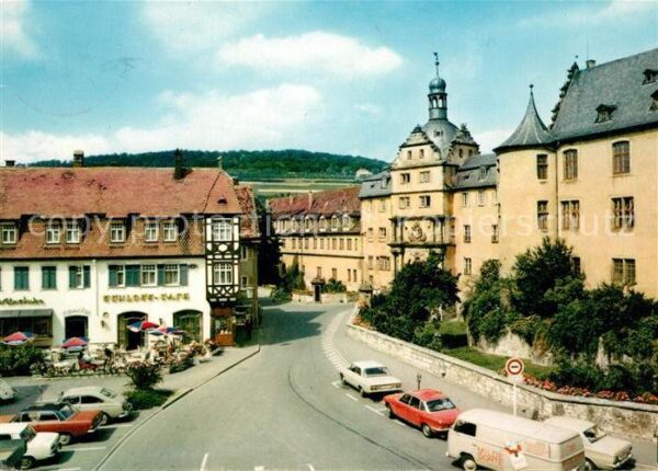 Bad Mergentheim Schlossplatz mit Schlosscafe