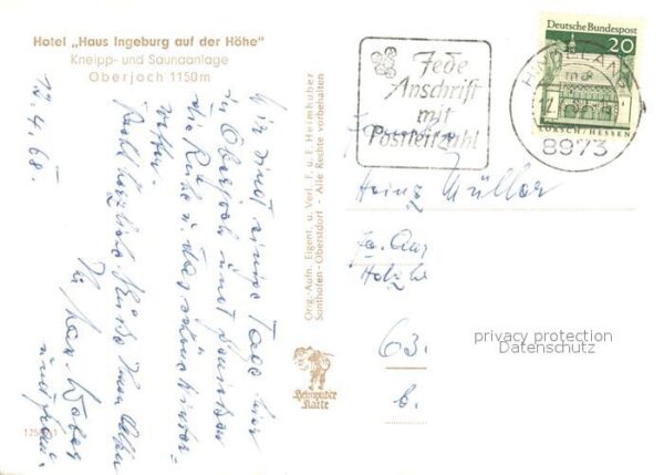 Oberjoch Hotel Haus Ingeburg auf der Höhe Kneipp – Bild 2