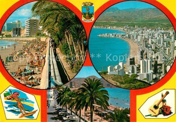 Benidorm Strand Promenade Küstenpanorama