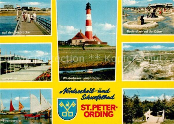 St Peter-Ording Seebrücke Wellenbad Strandsegler Leucht