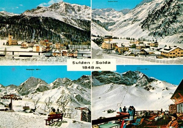 Sulden Solda Wintersportplatz Ortlergebiet Bergresta