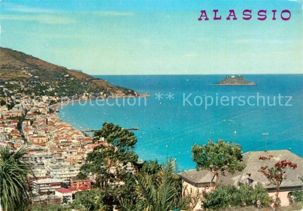 ALASSIO Savona Liguria IT Küstenpanorama Riviera dei Fiori