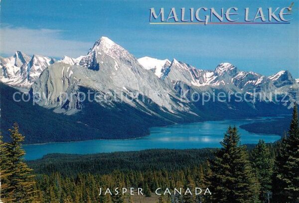 Alberta  Maligne Lake from the Bald Hills Jasper