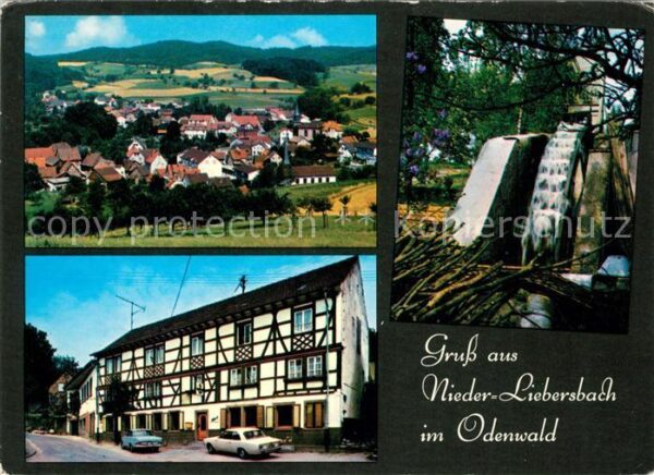 Nieder-Liebersbach Panorama Odenwald Fachwerkhaus Wasserra