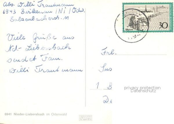 Nieder-Liebersbach Panorama Odenwald Fachwerkhaus Wasserra – Bild 2