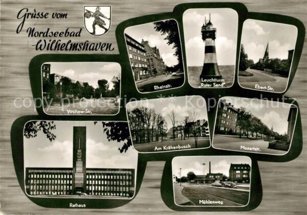 Wilhelmshaven Strassenpartien Leuchtturm Roter Sand R