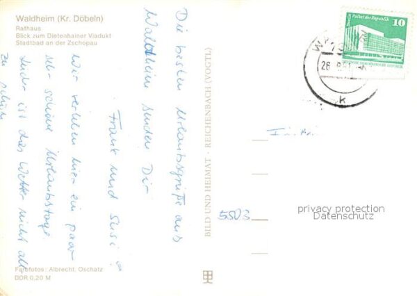 Waldheim Sachsen Rathaus Dietenhainer Viadukt Stadtbad a – Bild 2