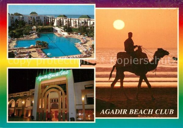 Agadir Beach Club Swimming Pool Sonnenuntergan