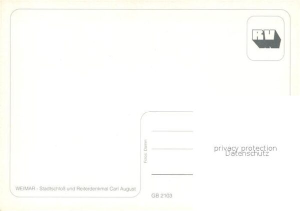 Weimar Thueringen Stadtschloss und Reiterdenkmal Carl Aug – Bild 2
