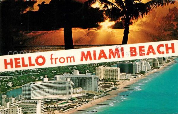 Miami Beach Fliegeraufnahme Strandpromenade Hotel