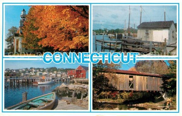 Connecticut US-State Hafen Herbststimmung