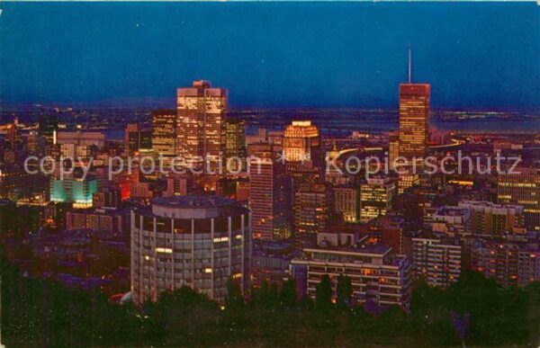Montreal Quebec Fliegeraufnahme Nachtaufnahme