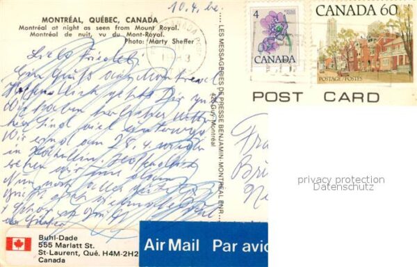Montreal Quebec Fliegeraufnahme Nachtaufnahme – Bild 2