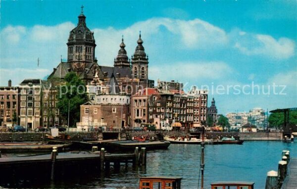 Amsterdam Niederlande Schreierstoren en Sint Nicolaaskerk