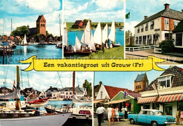 Grouw Hafen Segelboote Stadtansicht