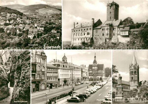 Eisenach Thueringen Wartburg Markt Lutherdenkmal Drachensch