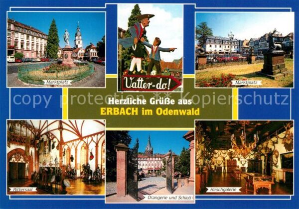 Erbach Odenwald Marktplatz Rittersaal Orangerie Schloss