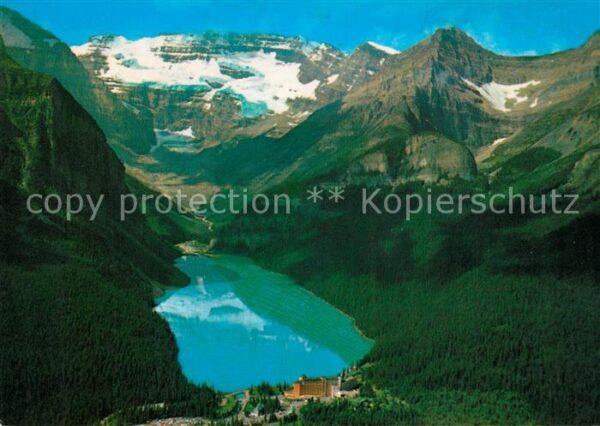 Canadian Rockies Fliegeraufnahme Lake Louise Victoria Gl