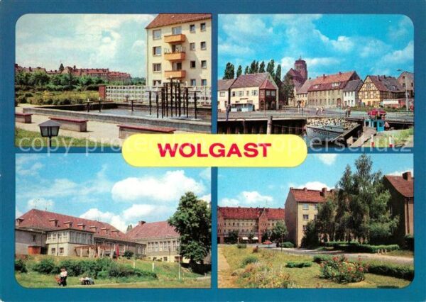 Wolgast Mecklenburg-Vorpommern Springbrunnen Wohnkomplex Nord Hafen Ho