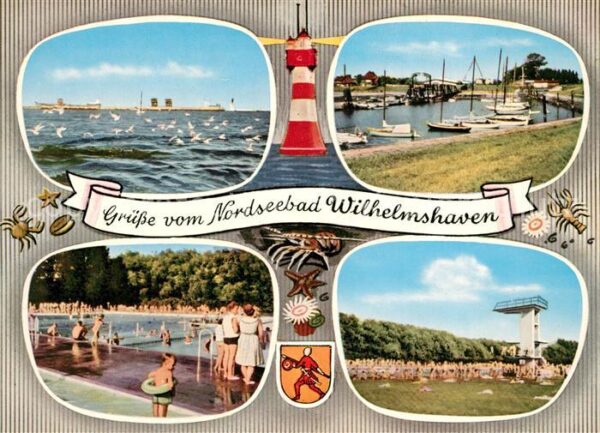 Wilhelmshaven Ölhafen Nassau Brücke Leuchtturm Roter