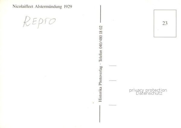 Hamburg Nicolaifleet Alstermündung 1929 – Bild 2