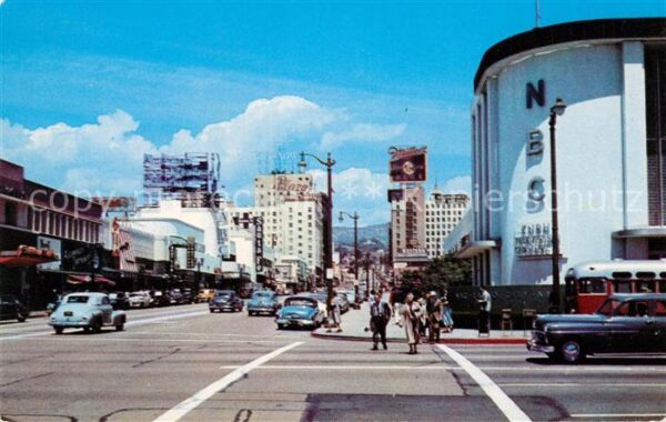 Hollywood California Vine Street From Sunset Boulevard