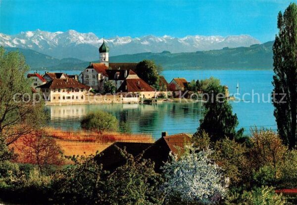 Wasserburg Bodensee Kirche Panorama