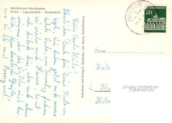 Mariabuchen Kirche Legendenbild Gnadenbild – Bild 2