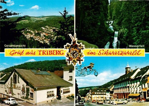Triberg Schwarzwald Wasserfall Heimatmuseum Marktplatz Pano
