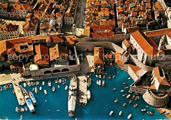 Dubrovnik Ragusa Fliegeraufnahme Hafen