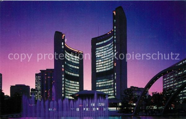 Toronto Canada Nachtpanorama City Hall