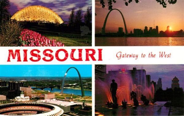 Missouri City Missouri Saint Louis Nachtaufnahme Aloe Plaza Fo