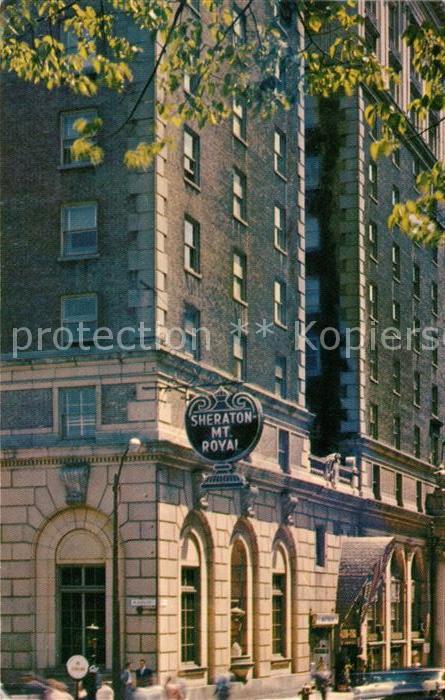 Montreal Quebec Sheraton Mont Royal Hotel