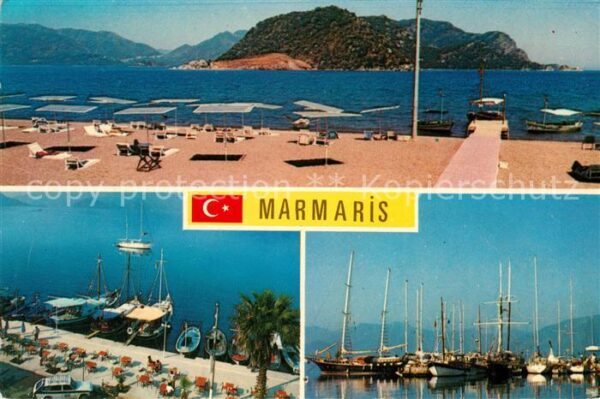 Marmaris Strand Hafen Uferpromenade Fliegeraufna