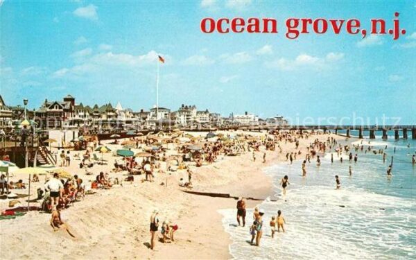 Ocean Grove View of beach hotels and boardwalk