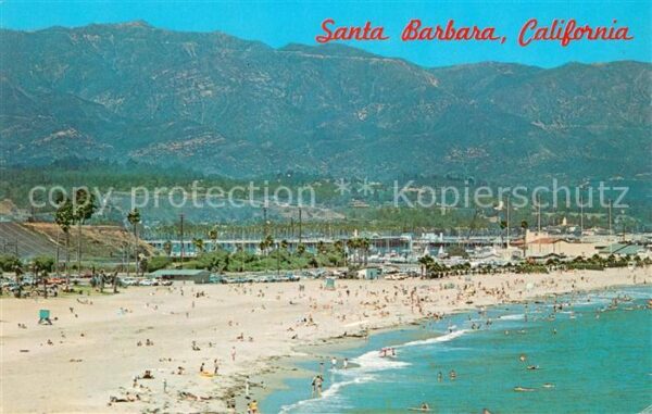 Santa Barbara California Panorama Beaches and picnic areas Boat